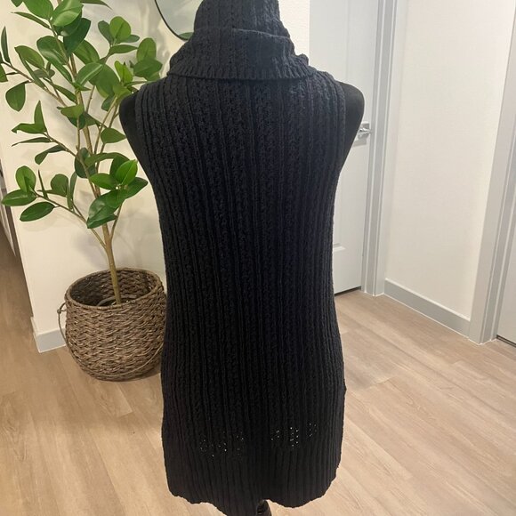 Hollister Sleeveless Cowl Neck Knit Tunic Tank Sweater Sz M Academia Coastal - Picture 3 of 6